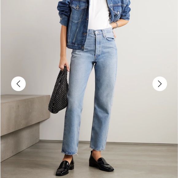 Agolde 90s mid rise straight leg in light denim size 25 - Picture 2 of 4